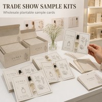 Carte d'échantillons de papier semence avec support pour flacon et enveloppe, kit de courrier direct plantable, carte personnalisée imprimée en gros