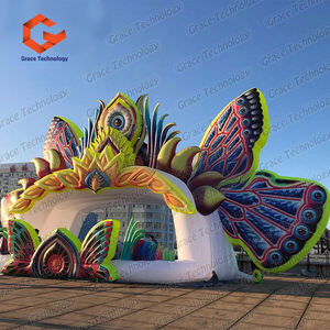 Scène extérieure gonflable, décoration de fond de scène DJ en forme de papillon, tente gonflable en forme de papillon pour les festivals de musique - Product Image 4