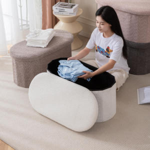 75*38*38cm Chenille vải có thể gập lại công suất lớn nắp mềm hiện Đại Trường nhập nhà sử dụng phòng khách phòng ngủ lưu trữ băng ghế dự bị phân - Product Image 2