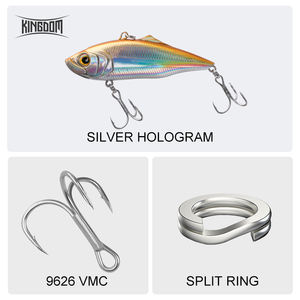 Kingdom Nouveauté 5504 Leurre de pêche Minnow flottant, Appâts artificiels de haute qualité, Wobblers à bonne <span class=keywords><strong>action</strong></span> pour eau salée, Jertbait - Product Image 3
