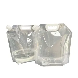 Alcoholic beverage spout pouch 5L portable water bag with spout stand up spout pouches drink bag
