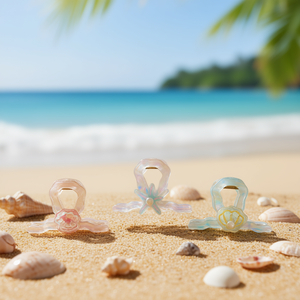 Fermaglio per capelli Zi Hair Claw 8 cm in resina a forma di conchiglia, stella marina e conchiglia per donna, grazioso accessorio per capelli da tutti i giorni - Product Image 3