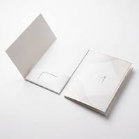 Carpeta de Papel Artesanal de Diseño A4, Personalizada con Marca, Creativa, para Presentaciones, Archivos, con 2 Bolsillos, Estilo Boutique