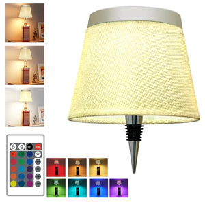 Lampe de table LED rechargeable en tissu lin pour restaurant, lampe de bureau moderne en ABS, décoration de bar, intensité réglable, sans fil - Product Image 1