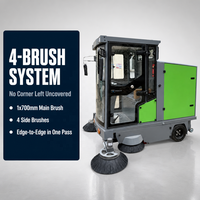 Balayeuse industrielle électrique autoportée LM-W2000, largeur de nettoyage 2000 mm, 48V 4000W, capacité 180L