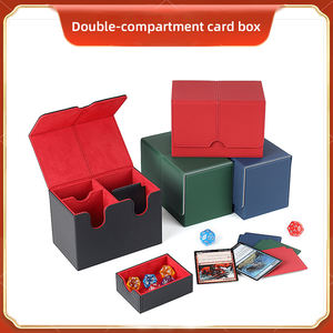 OEM ODM Support PU Checkered Pattern PTCG Pokémon Tiroir Style Jeu de cartes Boîte de cartes de jeu à fonctions multiples - Product Image 2