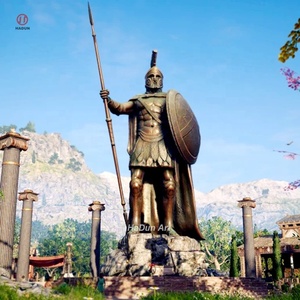 Jardín al aire libre Antiguo Tamaño real Bronce Romano Guerrero Estatua Escultura espartana - Product Image 1