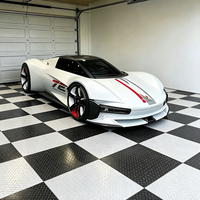 Rutschfeste PVC-Garagenbodenfliesen 7mm Wasserdichte Klick-Verriegelungs-Bodenbeläge für Auto-Garage