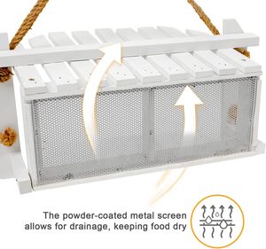 Alimentador de pájaros de <span class=keywords><strong>silla</strong></span> colgante de madera independiente económico de alta calidad para exteriores - Product Image 2