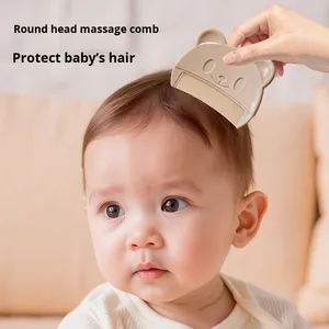 Peine de bebé en forma de oso Unisex, peine de plástico para recién nacido, peine de extracción para lavar y quitar el cabello, tapa de cuna - Product Image 3