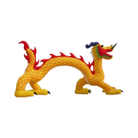 Modèle de dragon gonflable géant d'extérieur pour usine, arche gonflable traditionnelle chinoise pour événements festifs et publicité