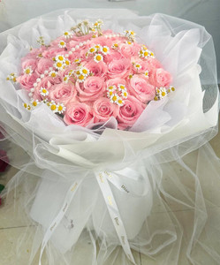 ช่อดอกไม้มินิมอลวันวาเลนไทน์ <span class=keywords><strong>ดอกไม้</strong></span>สบู่คงรูป ดอกกุหลาบสีฟ้าใส ของขวัญสำหรับภรรยา แฟนสาว วันหยุด วันเกิด - Product Image 5