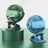 YKS-03 Portable Mini USB ventilateur de charge 360 degrés Rotation pince ventouse ABS pour poussette voiture bureau ventilateur de poche