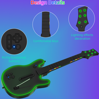 Guitare de console de jeu pour PS4/PS3/PC Contrôleur de guitare sans fil universel Rock Band Guitar