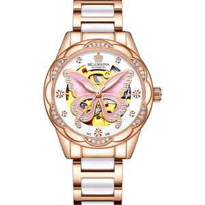 2026 Men's <b>Automatic</b> Tourbillon Business Watch Hollow Lunar Phase Gradient Diamond <b>Chronograph</b> Wristwatch Mechanical Style - Product Image 2