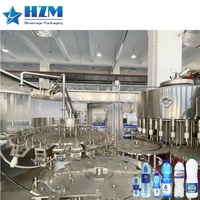 Machine de remplissage d'eau en bouteille entièrement automatique 3 en 1/ligne de production d'eau minérale projet clé en main