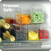Plateau à condiments glacés glacés avec 5 récipients Serveur à condiments avec couvercles séparés Plateau de service avec plats amovibles