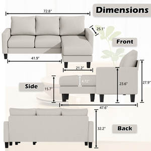 Ensembles de canapés de salon au design moderne Divan modulaire sectionnel en tissu et <span class=keywords><strong>cuir</strong></span> Canapé Afra Tobia <span class=keywords><strong>Scarpa</strong></span> Soriana - Product Image 4