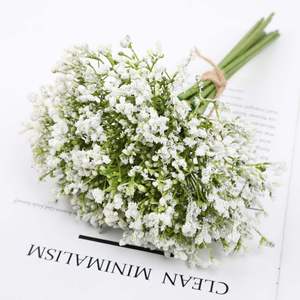 Vente flash - Décoration de mariage - Fleurs artificielles colorées au toucher réel - Gypsophile - Product Image 4