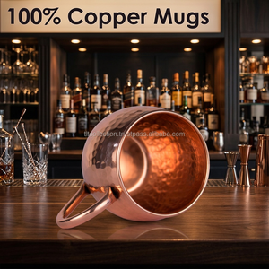Moscow Mule แก้วทองแดง100%,ชุดแก้วทองแดงพร้อมกล่องของขวัญแบบกำหนดเอง/ตัดหญ้าแก้วมักพร้อมกล่องของขวัญ - Product Image 4