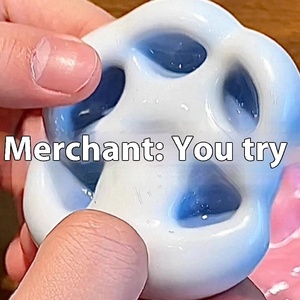 "Ручная работа, пластиковая клейкая рисовая кельмени, игрушка для выдавливания, милая самодельные формируемые шариковые иглы, сенсорная игрушка с медленным отскоком" - Product Image 3