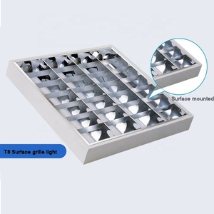 600mm 1200mm louver lưới tản nhiệt ánh sáng 4ft lõm lưới tản nhiệt Bảng điều khiển đèn 9W 3x18W 3x40W T8 huỳnh quang Ống Lưới tản nhiệt ánh sáng cho văn phòng - Product Image 5