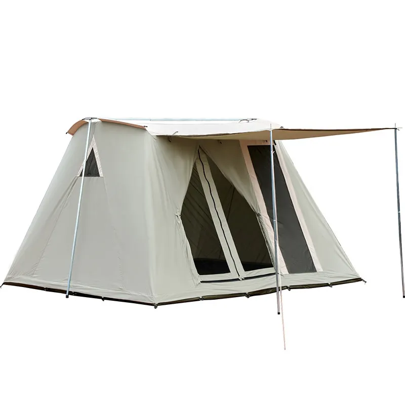 T090 Outdoor Familie Flex Strik Glamping Katoen Camping Tent 4 Personen