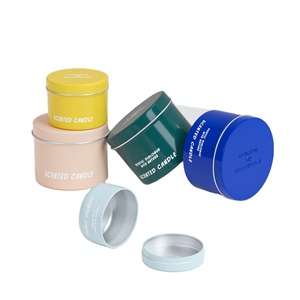 Metal <b>Tin</b> Custom Wholesalers Candles <b>Tin</b> Aluminum Container with Lid - Product Image 4