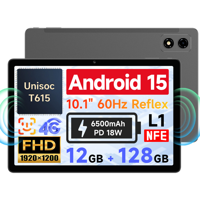 BNCF Bpad 10 Tab 10.1 Inch Android 14 Rugged Tablet 4GB+128GB Octa Core Touch Screen Tablet PC for Office Phone Call Tablet PC