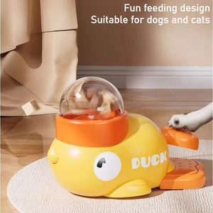 Distributeur automatique de nourriture pour chien, jouet interactif, distributeur de friandises pour animaux de compagnie, design de dessin animé, distributeur de nourriture antidérapant pour l'entraînement des chiens - Product Image 1