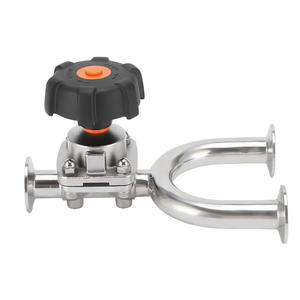 Vanne à diaphragme à connexion rapide de type U en acier inoxydable 304, type à pince, vanne à diaphragme à trois voies - Product Image 4