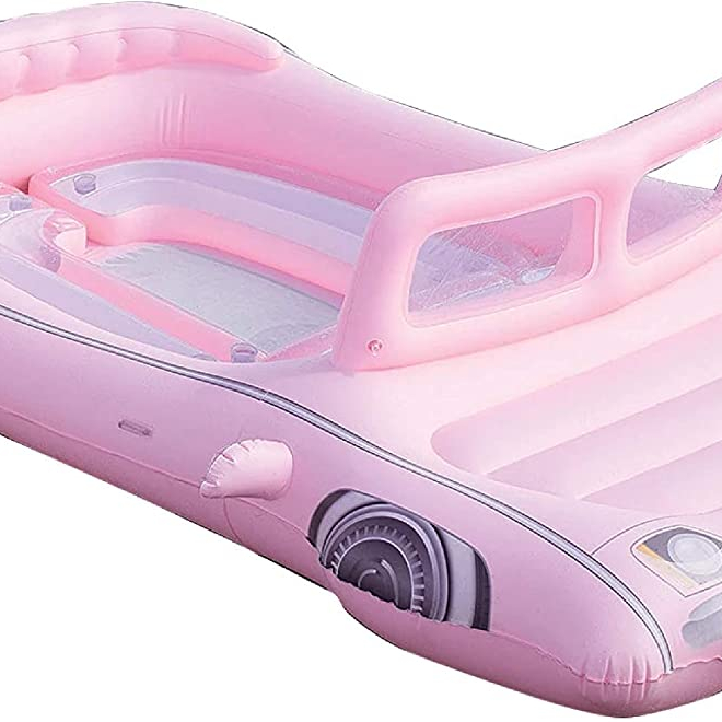 Su misura gonfiabile piscina galleggiante Piscina cruiser targa auto Rosa Limousine Isola piscina galleggiante giochi d'acqua attrezzature per la vendita