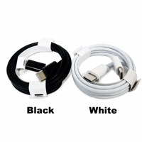 Cables de Datos USB Tipo C a Tipo C de Carga Rápida PD de 60 W y 3 A, 1 M/2 M/3 M, con Cubierta de PVC TPE Negra, Conductor de Cobre Puro, para iPhone y Android