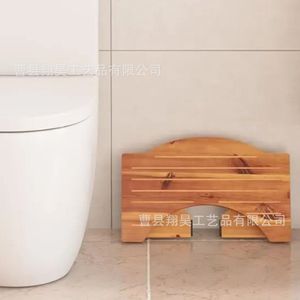 Solid Wood Squat Toilet <b>Stool</b> Bamboo Non Slip Mat <b>For</b> Elderly And Children <b>Bathroom</b> Safety Equipment - Product Image 2