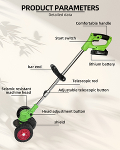 Recortadora de Césped Inalámbrica de 21V, Herramienta Eléctrica de Jardín Recargable, Desbrozadora Manual, Recortadora de Hierba Inalámbrica - Product Image 1