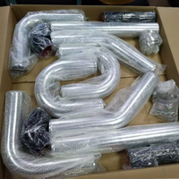 خرطوم سيليكون أزرق عالمي مقاس 2 و2.5 و2.75 و3 بوصة لنظام التوربو مع طقم أنابيب تبريد بينية من الألومنيوم للسيارات