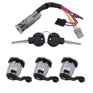 Cylindre de serrure de porte avant et arrière et barillet de contacteur pour Peugeot/Citroën Partner Berlingo <span class=keywords><strong>Xsara</strong></span> <span class=keywords><strong>Picasso</strong></span> 96244156, 252522, 9170.G3 - Product Image 2