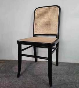 Silla de Comedor Moderna de Madera Maciza, Silla de Restaurante de Madera, Silla Lateral de Ratán para el Hogar, Muebles de Hotel - Product Image 5