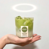 Hot Sale Großhandel Iced Coffee Jelly Gel Candle Vendors Iced Latte Kaffee glas Duft geschenk kerzen
