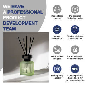 Diffuseur de parfum en verre écologique 100 ml <span class=keywords><strong>SECRET</strong></span> GARDEN/WHITE ROSE/REEN WOOD, désodorisant d'ambiance décoratif pour la maison - Product Image 3