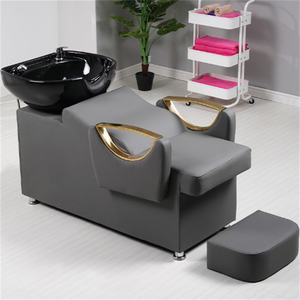 Sillón de Champú Moderno de Piel Sintética de Alta Calidad con Pedal Alto, Cama de Champú de Cerámica para Peluquerías, Salones de Belleza y Salas de Estar - Product Image 3
