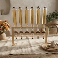 Entrepôt aux États-Unis en stock, livraison rapide, support de présentation de parfum de luxe doré 375 ml, 6 bouteilles, distributeur de parfum pour mariage