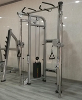 Équipement de fitness professionnel pour musculation, appareil de musculation multifonctionnel réglable à câbles croisés pour pectoraux, dos et jambes
