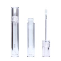 Tubes de gloss et blush double embout, emballage cosmétique avec bouchon à vis et applicateur, logo personnalisé, matériau PETG, 7,8 ml, contenants vides en gros