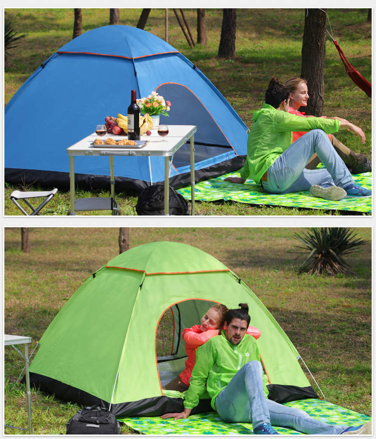 Outdoor camping folding full-automatic tent 3-4 people beach simple quick opening double manufacturer wholesale Outside Tent