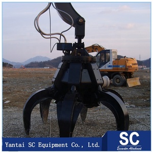 <strong>Excavator</strong> <strong>Claws</strong> Rotating Hydraulic Grabs Orange Peel Grapple Grab <strong>Bucket</strong> Motor for Scrap Handling - Product Image 5