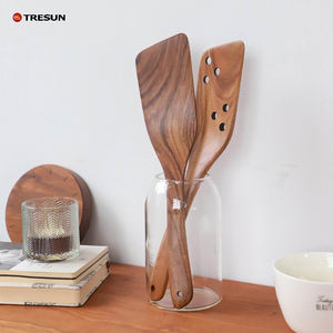 Juego de Utensilios de Cocina de Madera TRESUN de 5 Piezas, Resistentes al Calor y de Grado Alimenticio, Sostenibles para Uso Doméstico y en Restaurantes, Tamaño Personalizable - Product Image 4