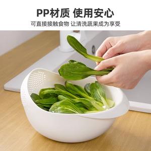 Panier à riz extra large en plastique, passoire pour fruits et légumes, égouttoir de cuisine - Product Image 3