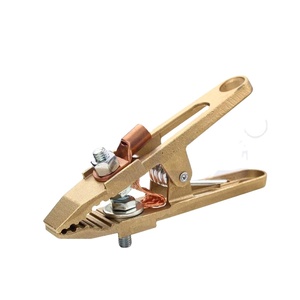 Hàn nối đất kẹp kẹp đất đồng thau Trái Đất một hình dạng thợ hàn cáp đồng Grip cho máy hàn 260A 500A 800A - Product Image 1