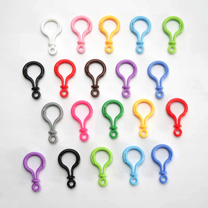 Porte-clés en plastique épais coloré avec fermoir à ressort, fournitures de bricolage pour la fabrication d'accessoires - Product Image 2